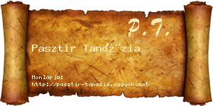 Pasztir Tanázia névjegykártya